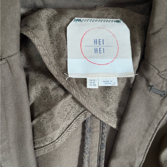 Anthropologie Hei Hei Olive Green Military Utility Jacket - Picture 4 of 5